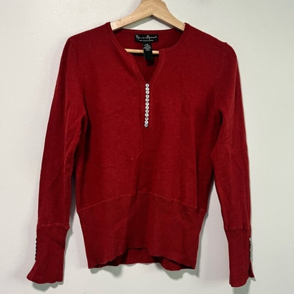 Mercer & Madison Red 100% Merino Wool Sweater – Size Large
